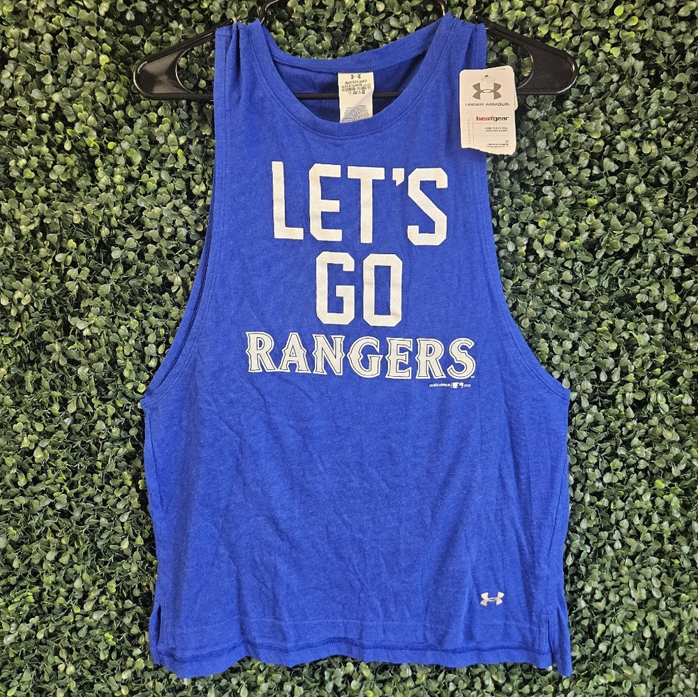Womens Small NWT Under Armour Lets Go Rangers Tank Top